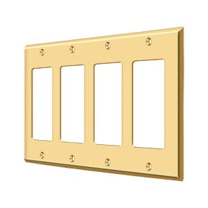 Deltana Switch Plate, Quadruple Rocker