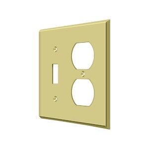 Deltana Switch Plate, Single Switch/Double Outlet