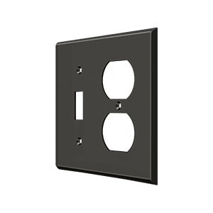 Deltana Switch Plate, Single Switch/Double Outlet