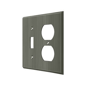 Deltana Switch Plate, Single Switch/Double Outlet