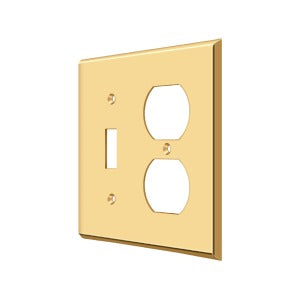 Deltana Switch Plate, Single Switch/Double Outlet