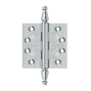 polished chrome hinge