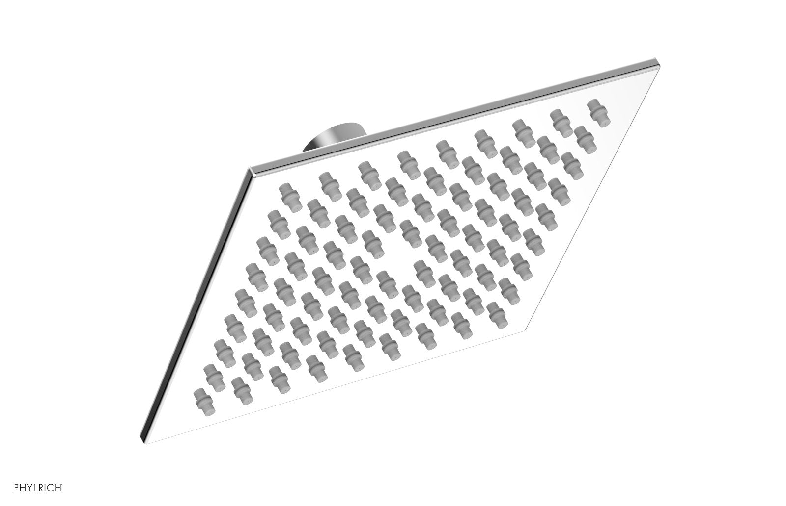 polished chrome shower head