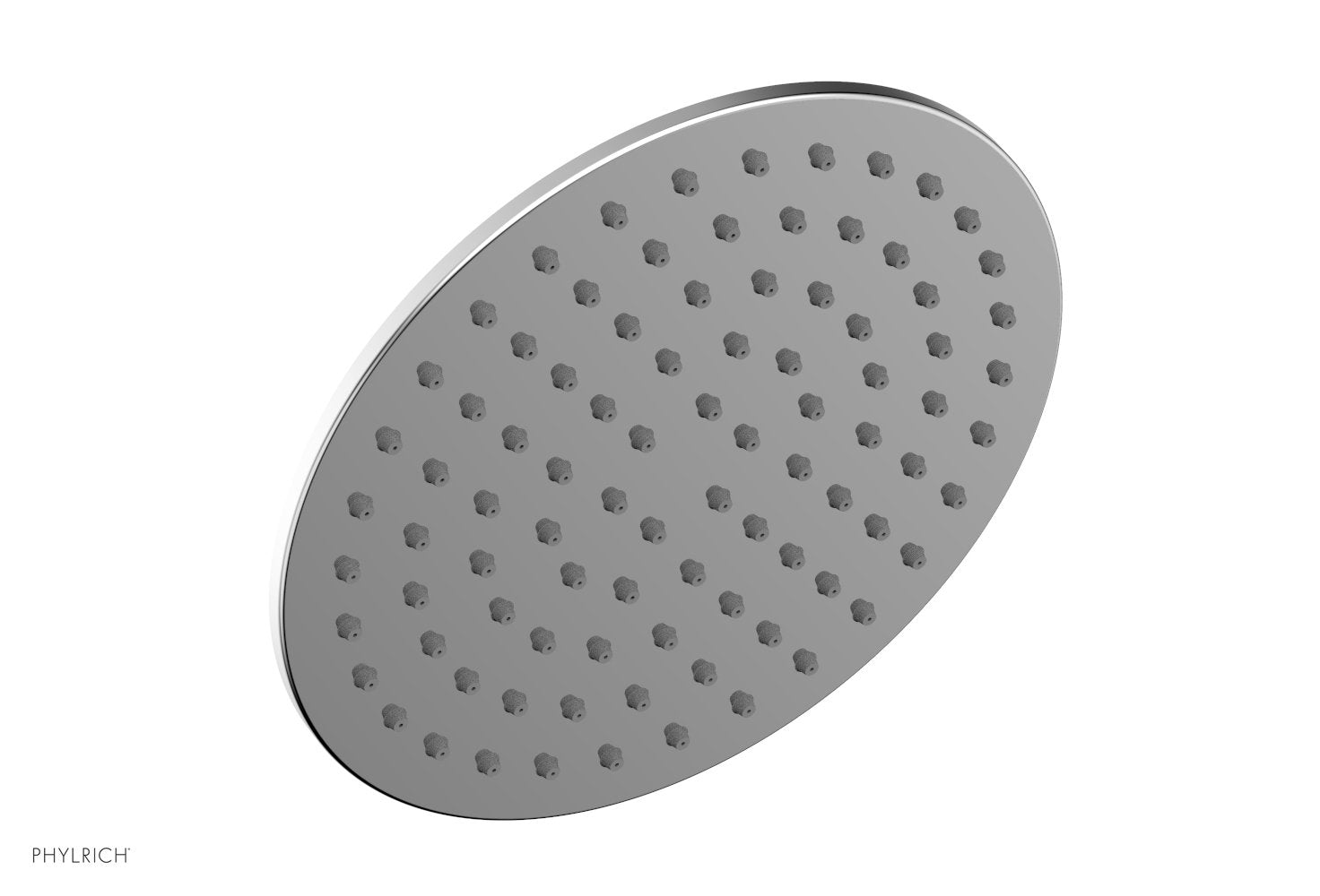 polished chrome shower head