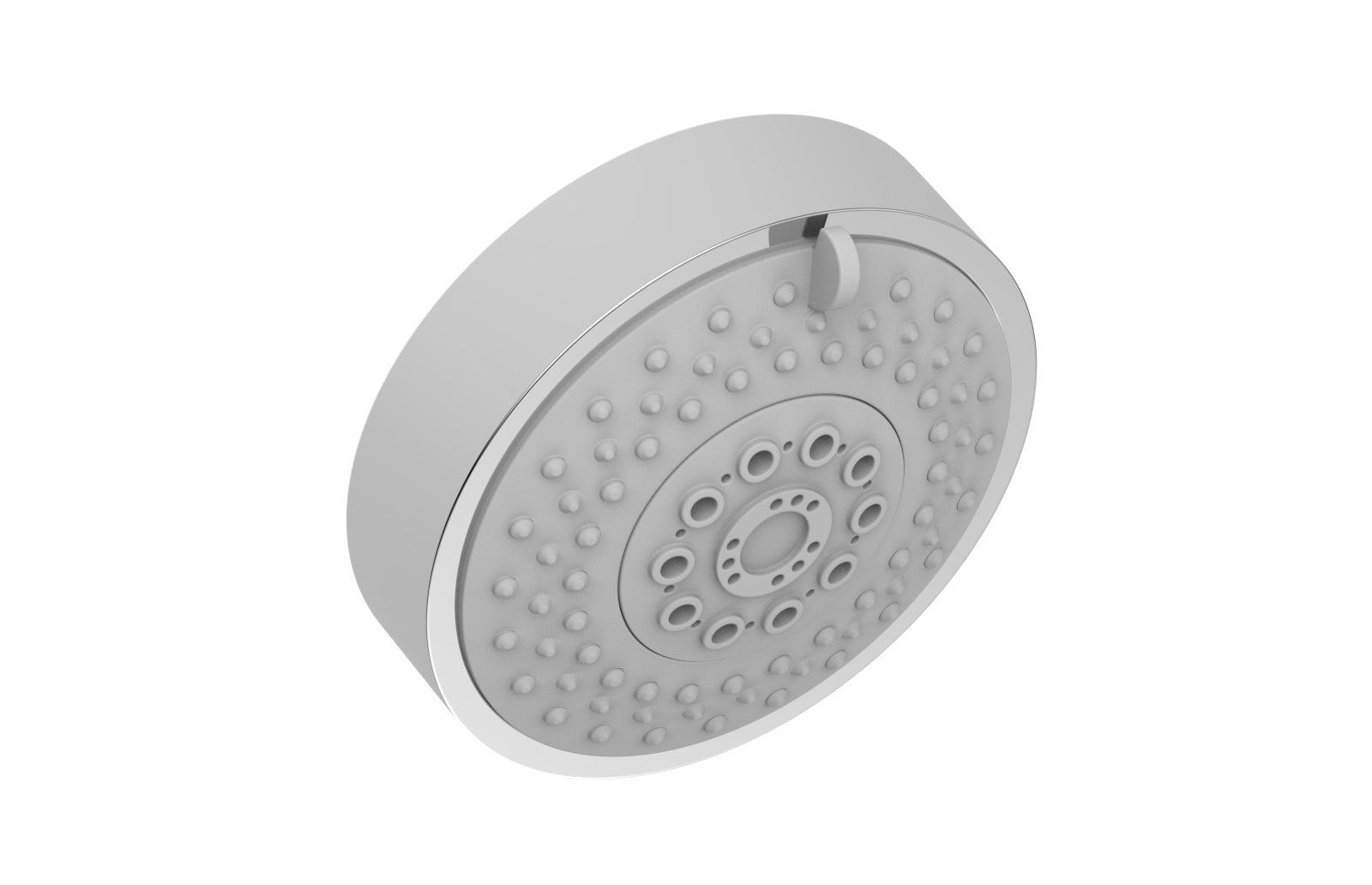polished chrome shower head