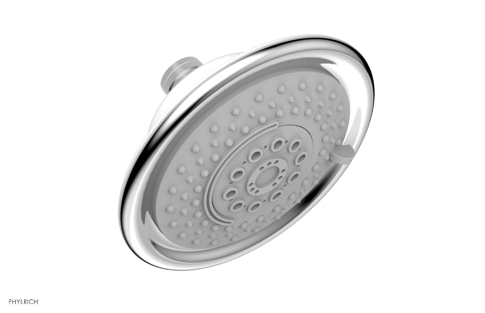 polished chrome shower head