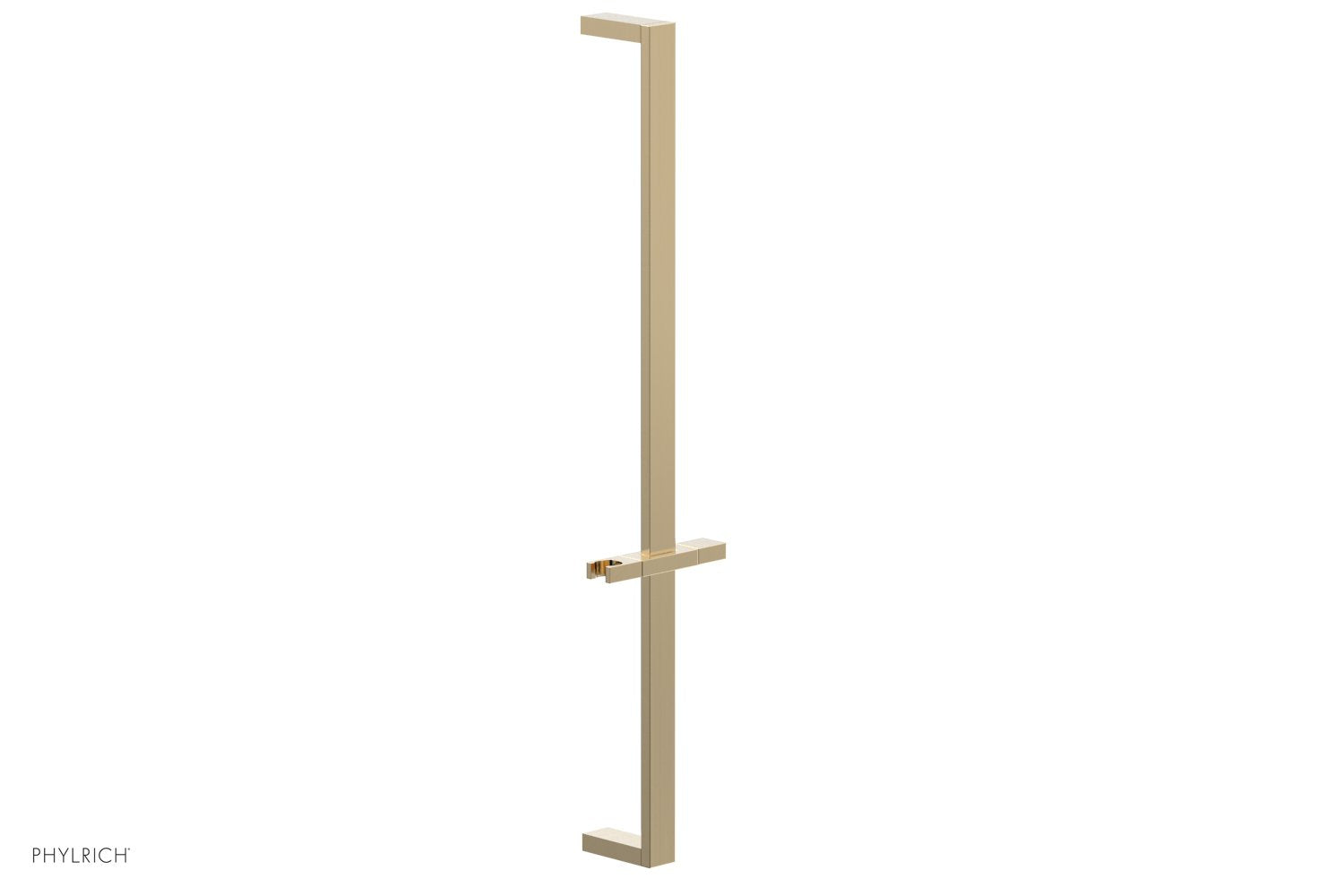 Phylrich 27" Flat Adjustable Slide Bar with Hand Shower Hook