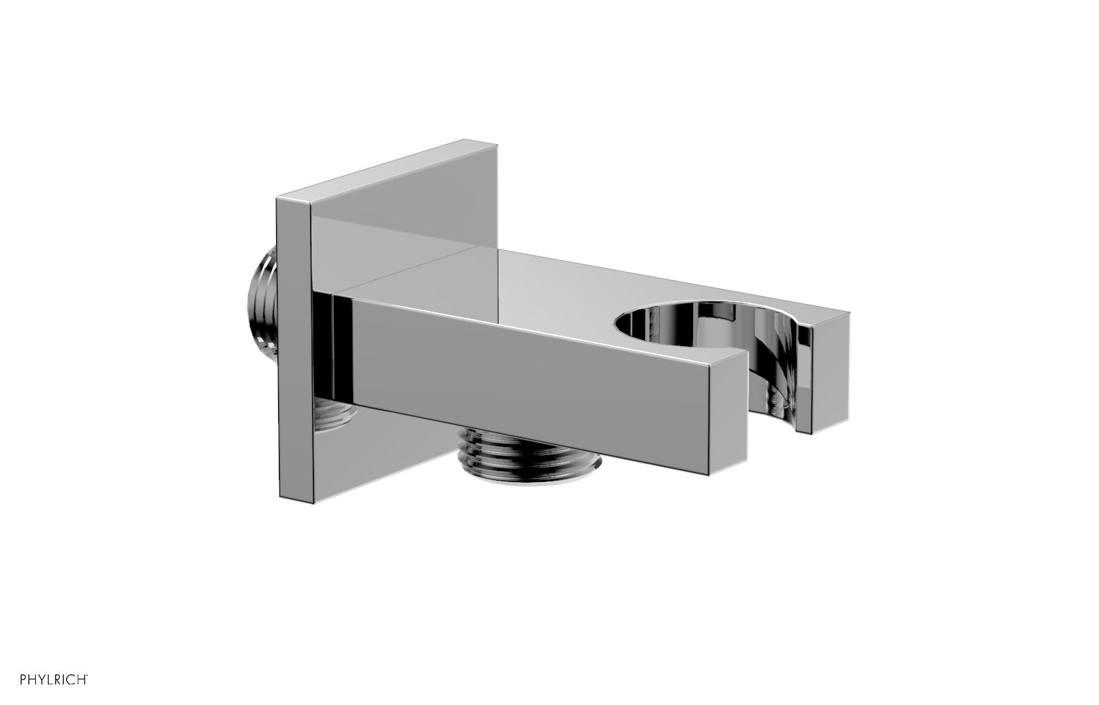 polished chrome holder and connector