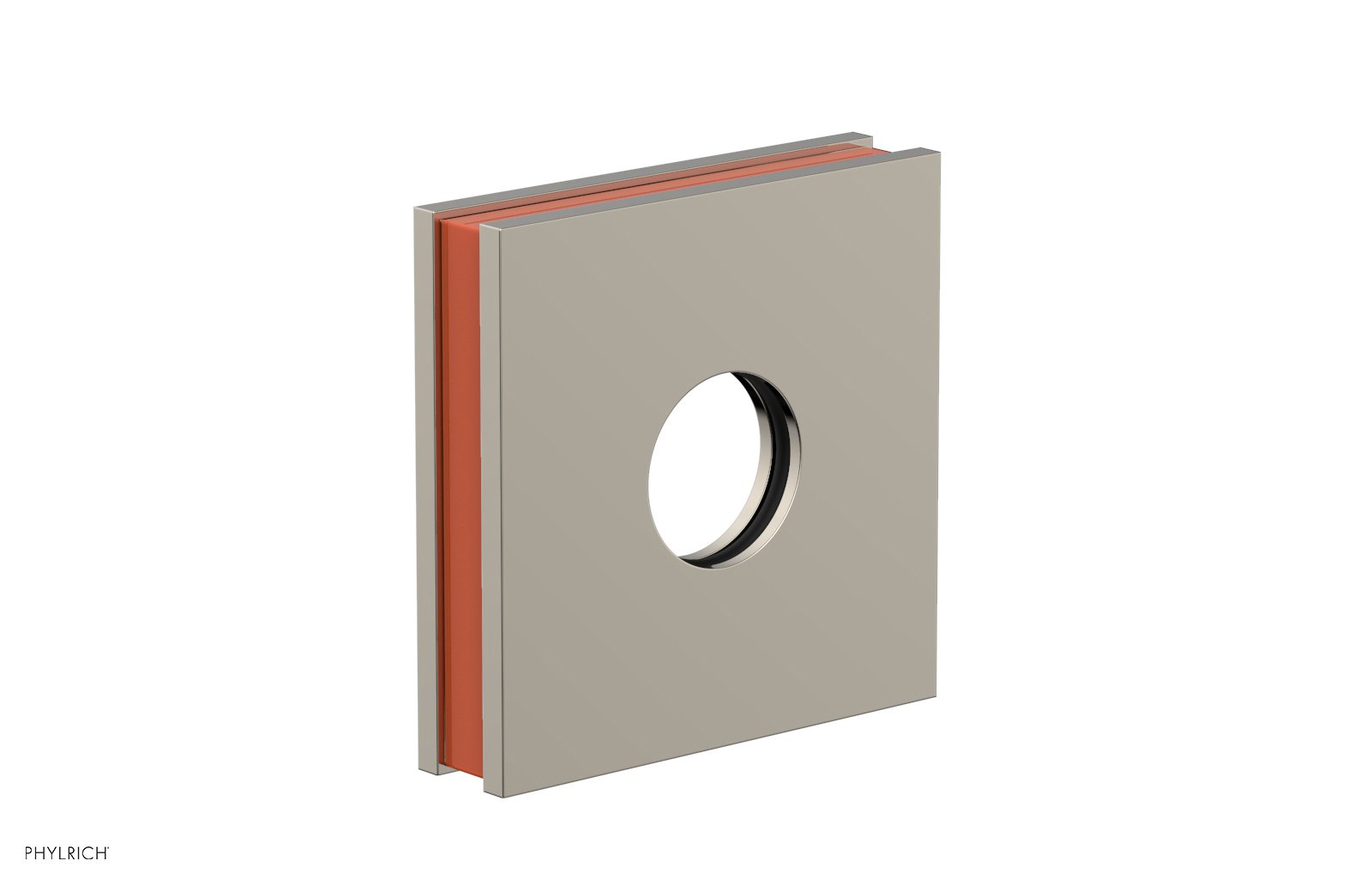 Phylrich JOLIE Square Flange with "Orange" Accent