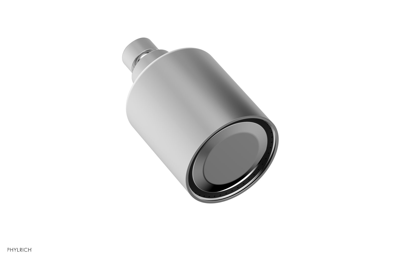 polished chrome shower head