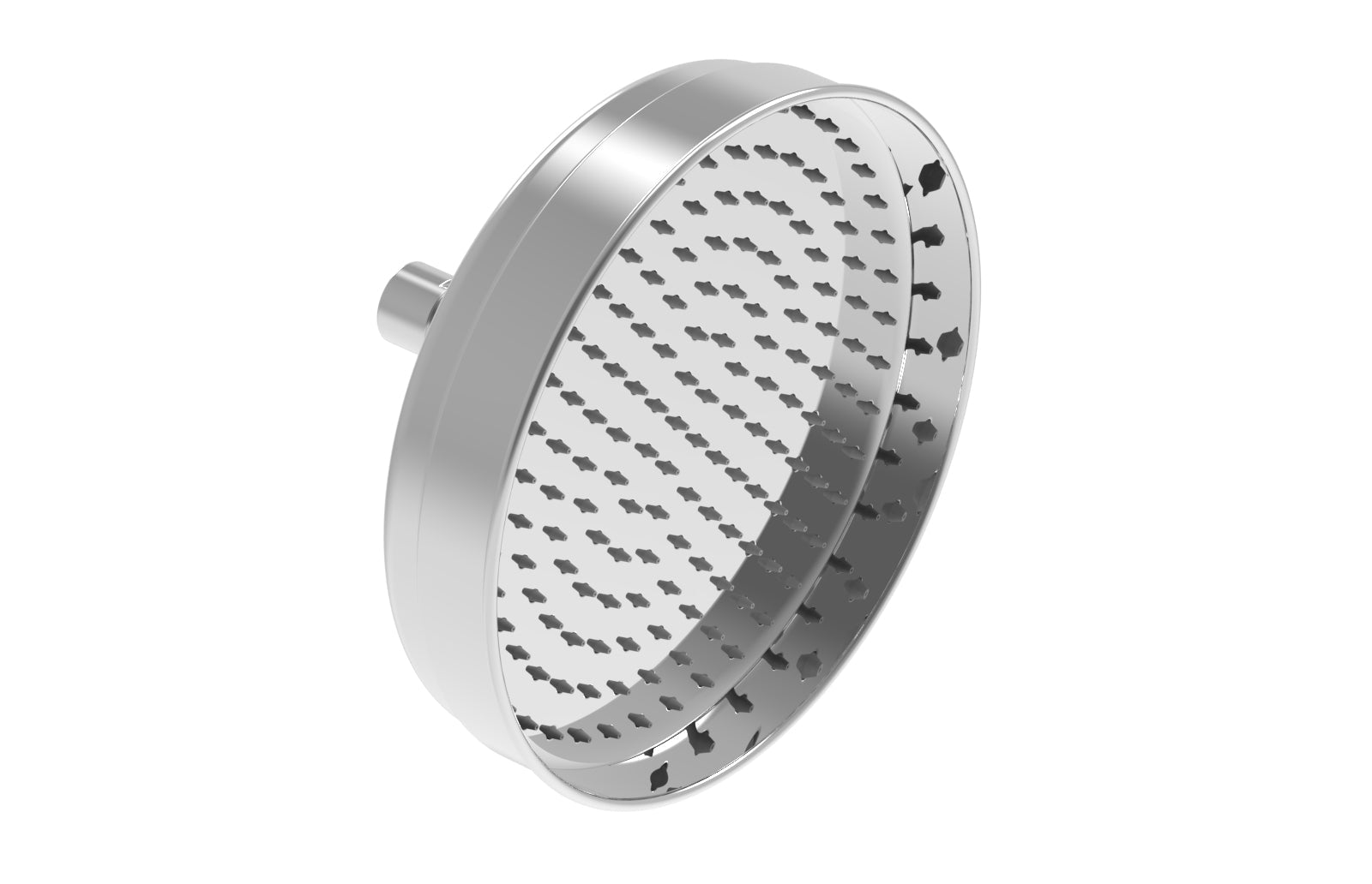 polished chrome shower head