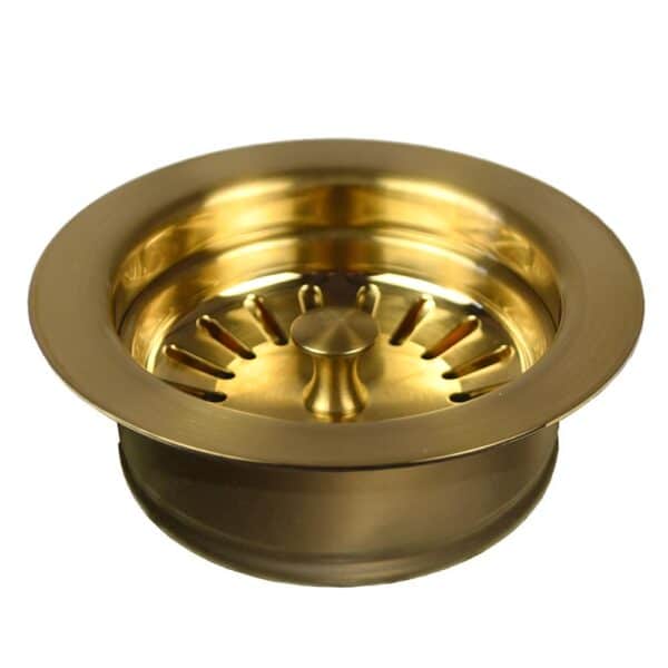 brushed gold sink drain strainer
