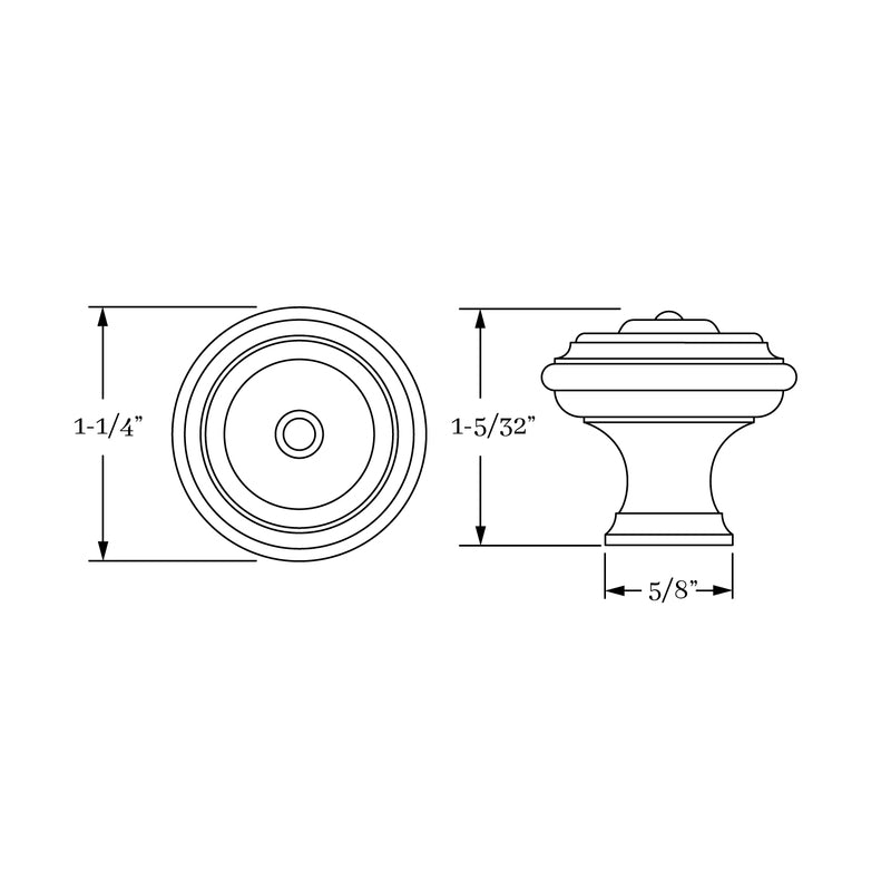 Knob dimension
