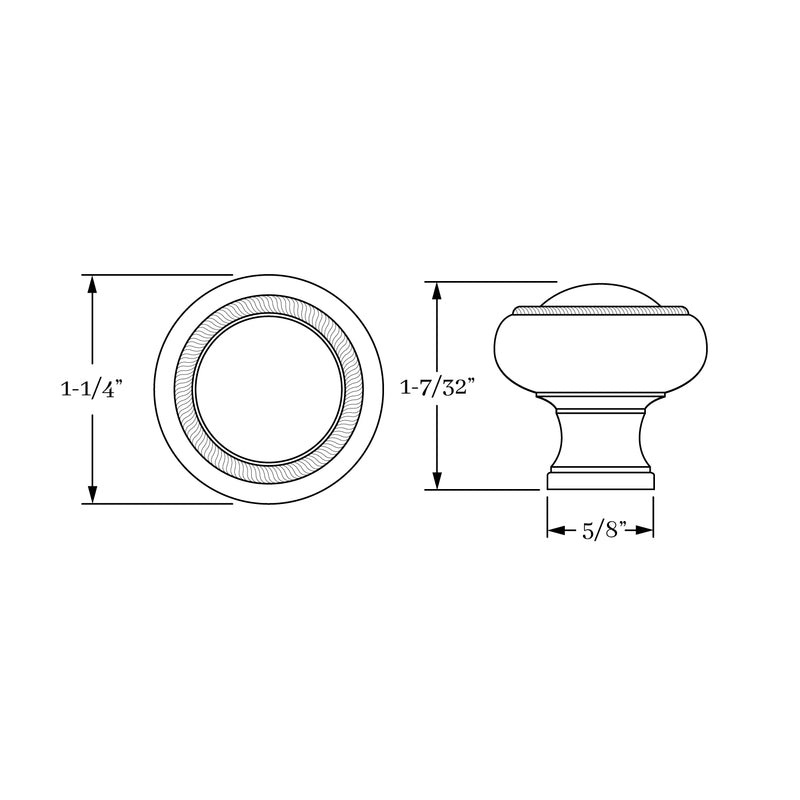 Knob dimension
