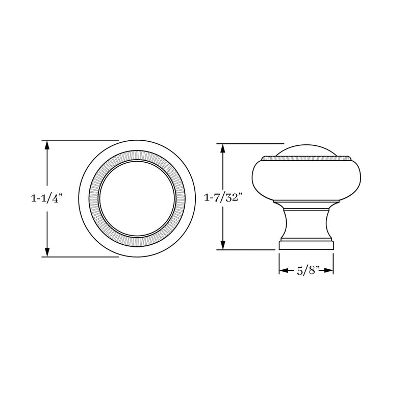 Knob dimension