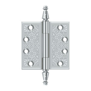 polished chrome hinge