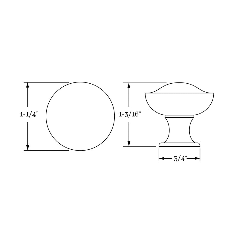 Knob dimension