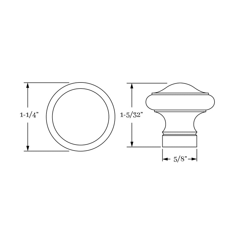 Knob dimension