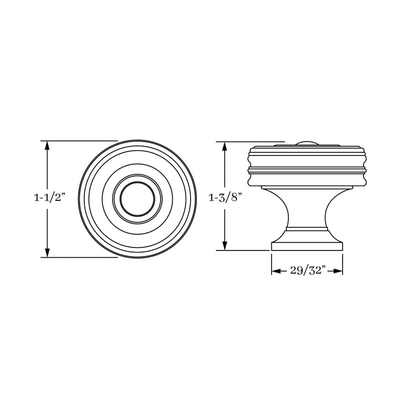 Knob dimension