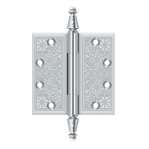 polished chrome hinge