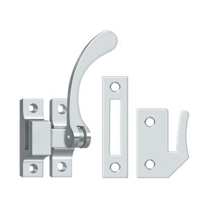 polished chrome windows lock