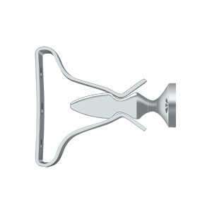 polished chrome door holder
