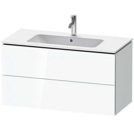 Duravit L-Cube Two Drawer 40" Wall-Mount Vanity Unit