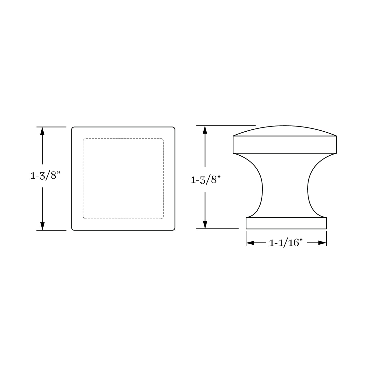 knob dimension