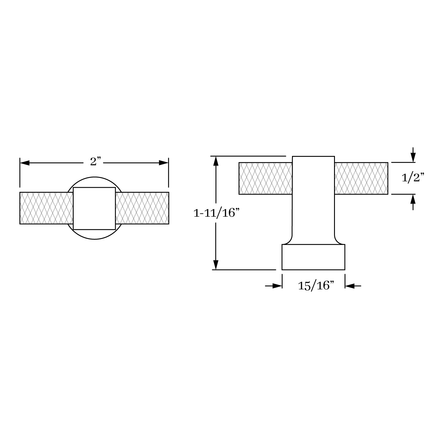 knob dimension