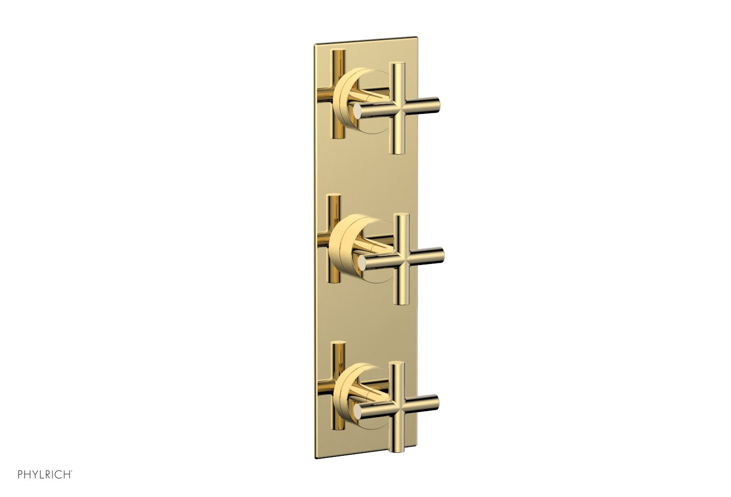 Phylrich TRANSITION 1/2" Thermostatic Valve with Two Volume Control, Cross Handles