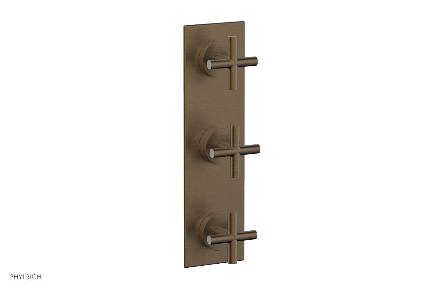 Phylrich TRANSITION 1/2" Thermostatic Valve with Two Volume Control, Cross Handles