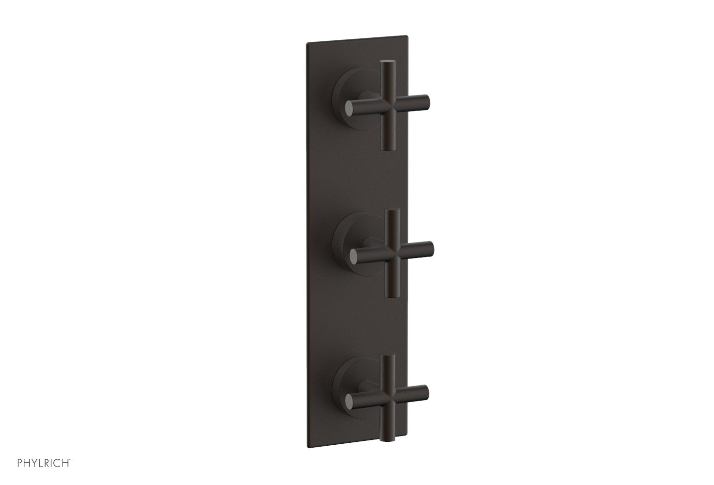 Phylrich TRANSITION 1/2" Thermostatic Valve with Two Volume Control, Cross Handles