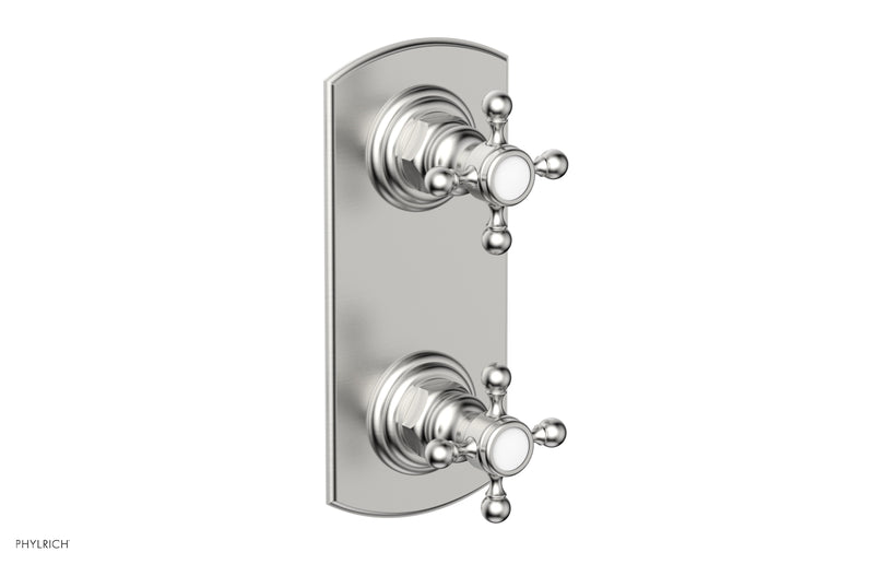 Phylrich HEX TRADITIONAL 1/2" Thermostatic Valve with Volume Control or Diverter Cross Handles