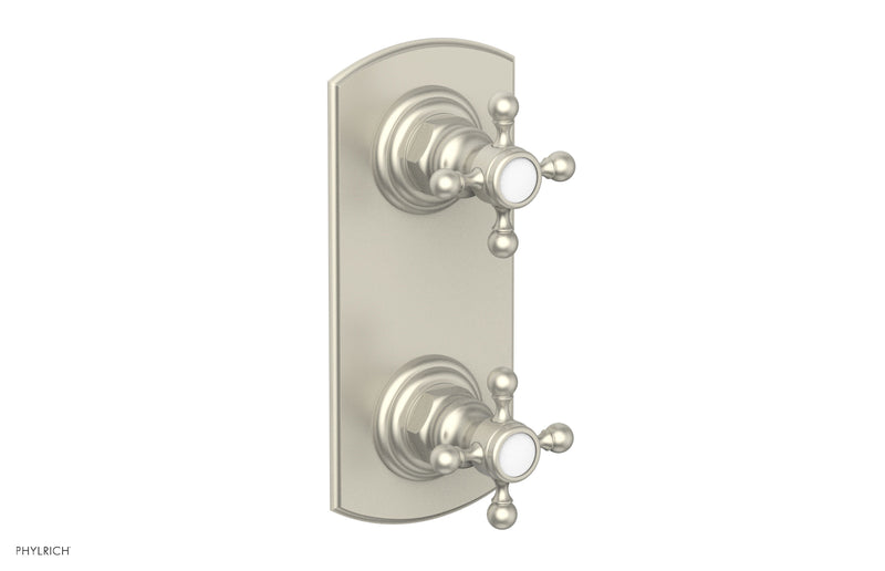 Phylrich HEX TRADITIONAL 1/2" Thermostatic Valve with Volume Control or Diverter Cross Handles