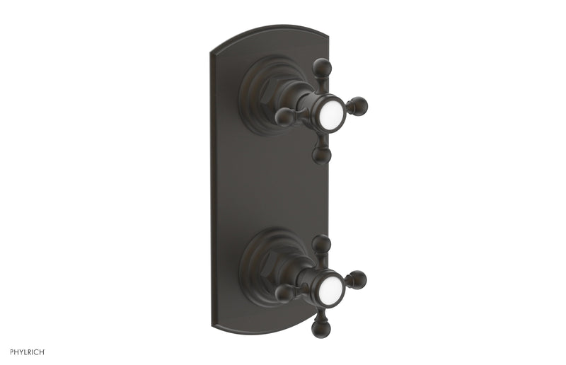 Phylrich HEX TRADITIONAL 1/2" Thermostatic Valve with Volume Control or Diverter Cross Handles