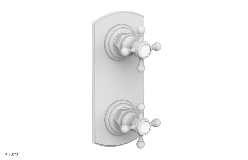 Phylrich HEX TRADITIONAL 1/2" Thermostatic Valve with Volume Control or Diverter Cross Handles