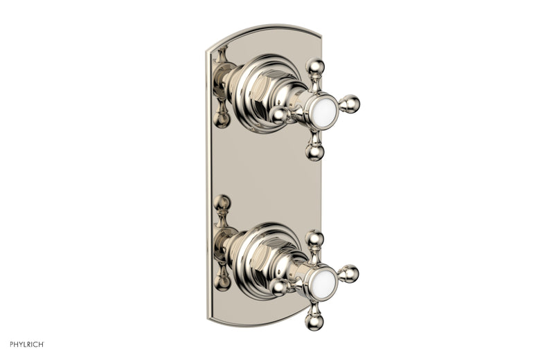 Phylrich HEX TRADITIONAL 1/2" Thermostatic Valve with Volume Control or Diverter Cross Handles