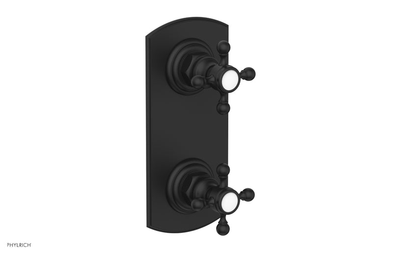 Phylrich HEX TRADITIONAL 1/2" Thermostatic Valve with Volume Control or Diverter Cross Handles