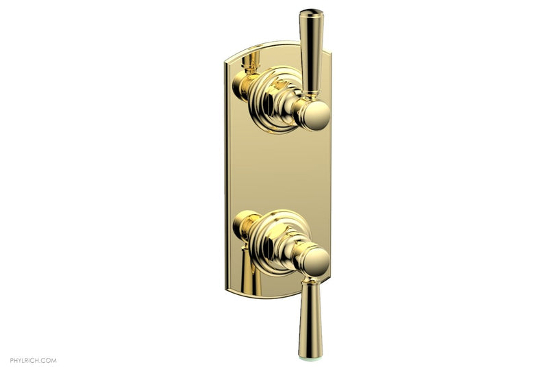 Phylrich HEX TRADITIONAL 1/2" Thermostatic Valve with Volume Control or Diverter Lever Handles