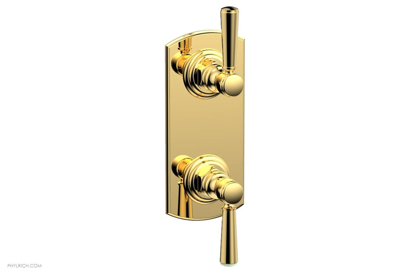Phylrich HEX TRADITIONAL 1/2" Thermostatic Valve with Volume Control or Diverter Lever Handles
