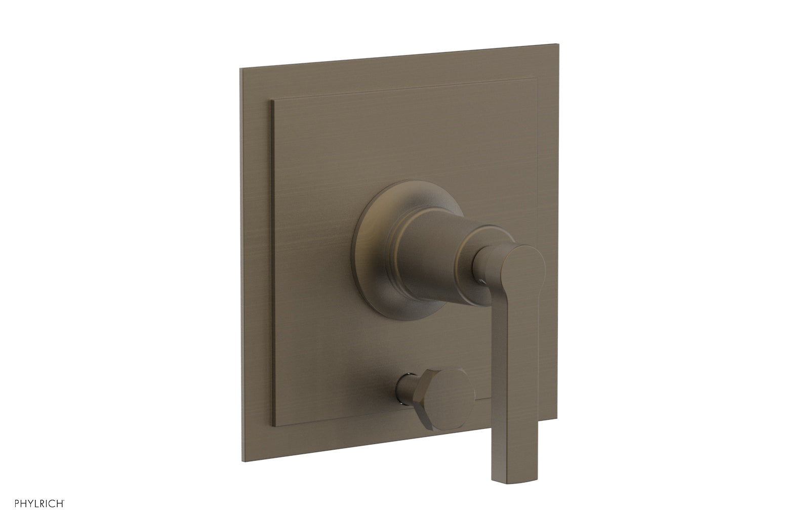 Phylrich HEX MODERN Pressure Balance Shower Plate with Diverter and Handle Trim Set