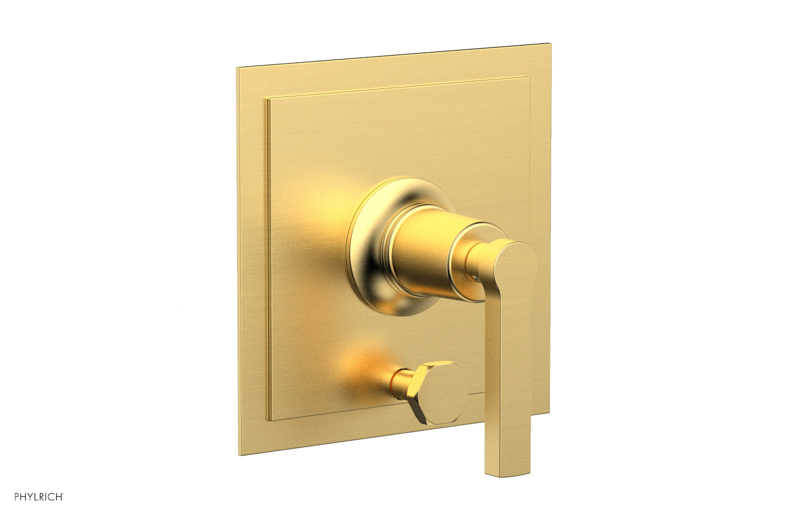 Phylrich HEX MODERN Pressure Balance Shower Plate with Diverter and Handle Trim Set