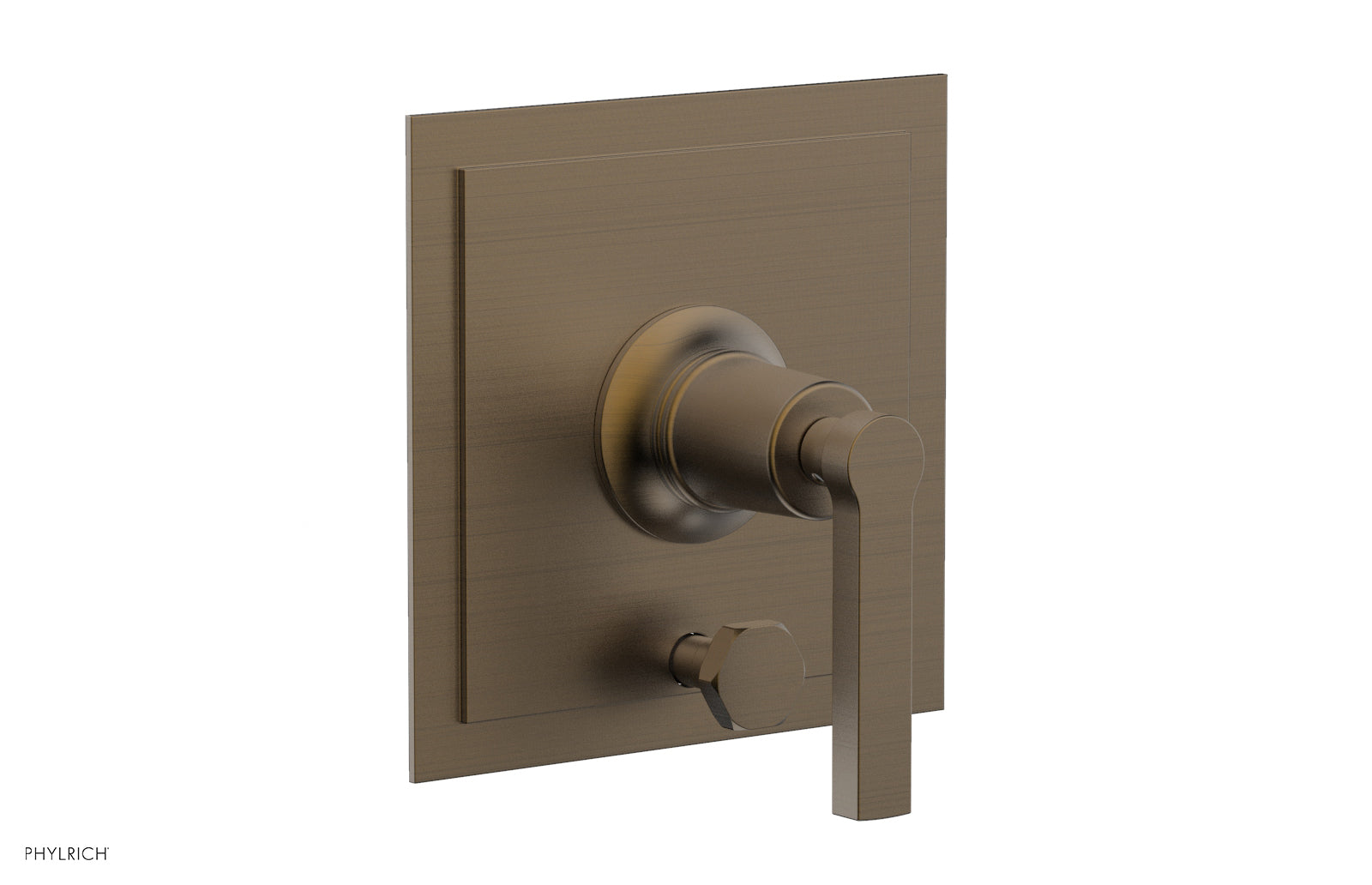 Phylrich HEX MODERN Pressure Balance Shower Plate with Diverter and Handle Trim Set