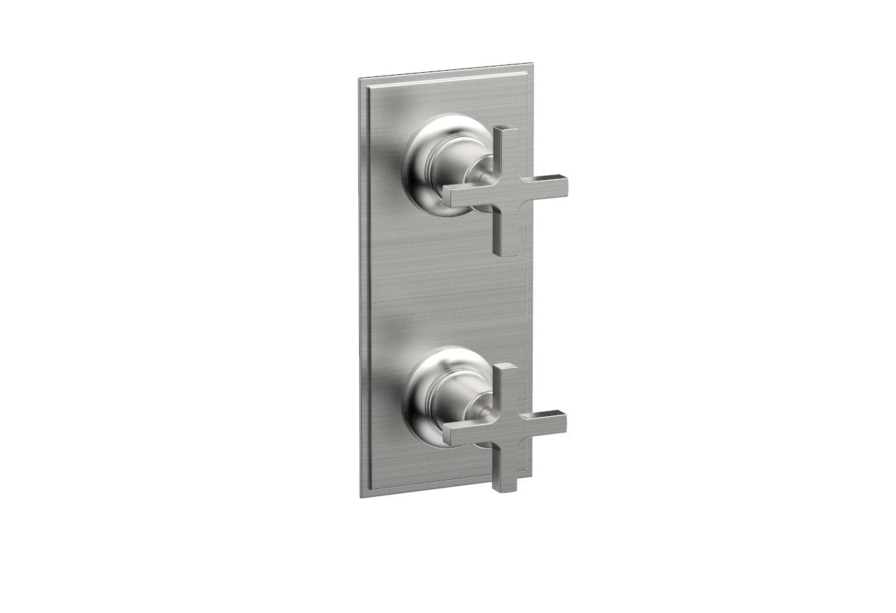Phylrich HEX MODERN Cross Handle Pair Trim Set for Thermostatic Control with Volume Control or Diverter