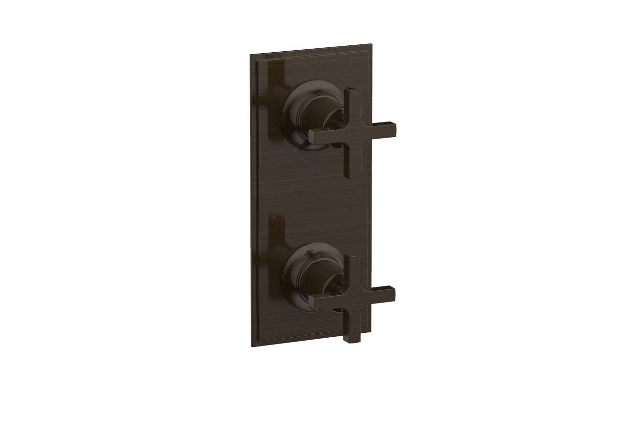 Phylrich HEX MODERN Cross Handle Pair Trim Set for Thermostatic Control with Volume Control or Diverter