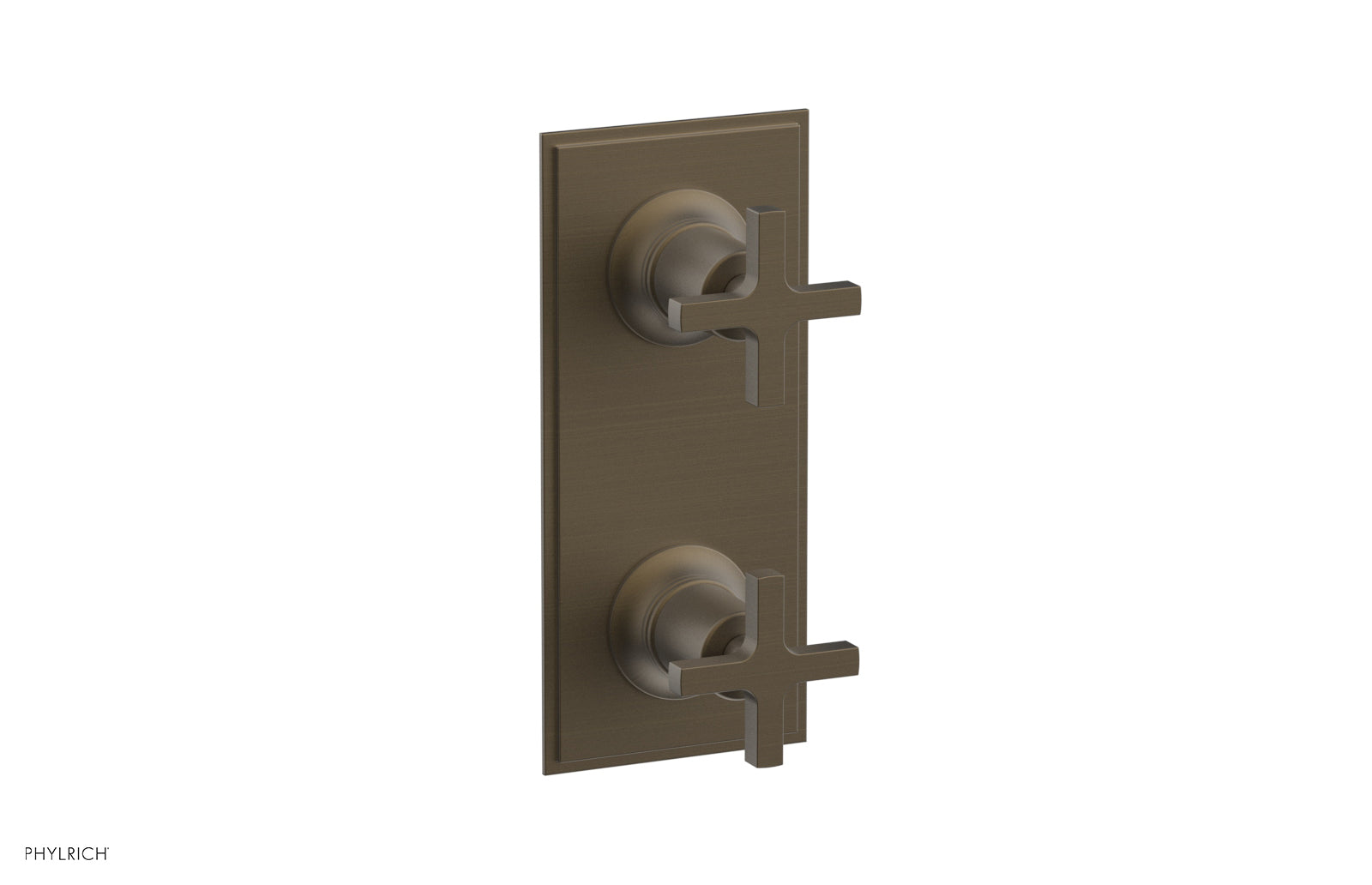 Phylrich HEX MODERN Cross Handle Pair Trim Set for Thermostatic Control with Volume Control or Diverter