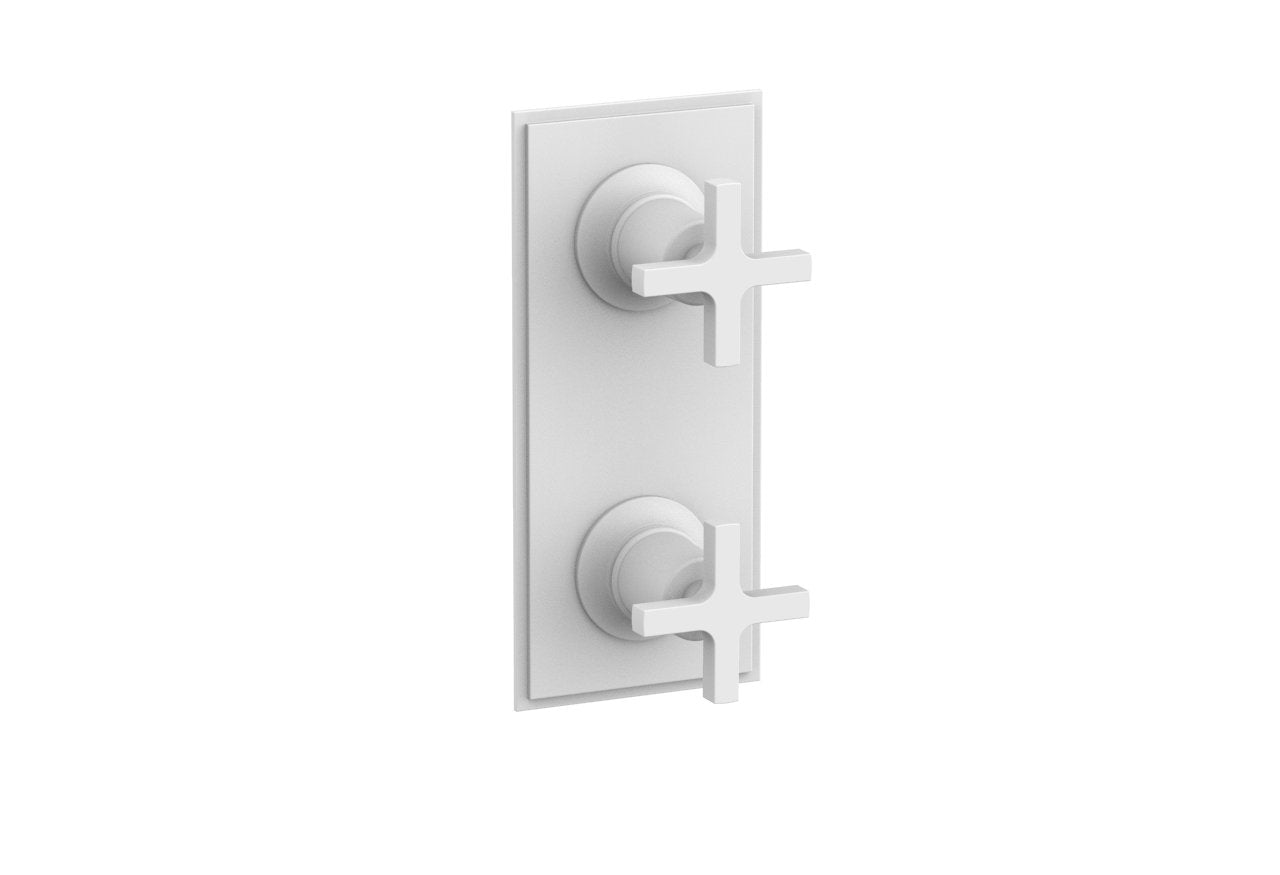 Phylrich HEX MODERN Cross Handle Pair Trim Set for Thermostatic Control with Volume Control or Diverter