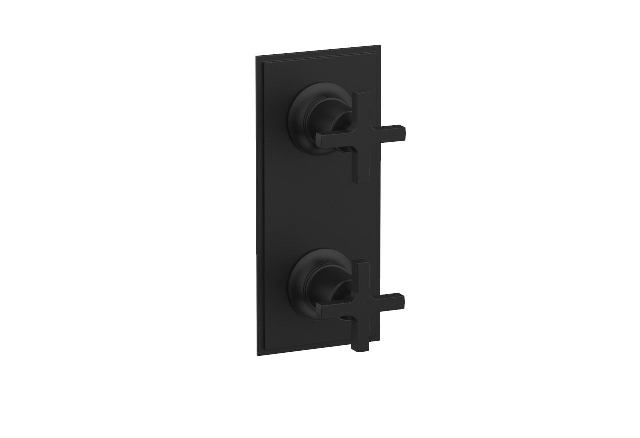 Phylrich HEX MODERN Cross Handle Pair Trim Set for Thermostatic Control with Volume Control or Diverter