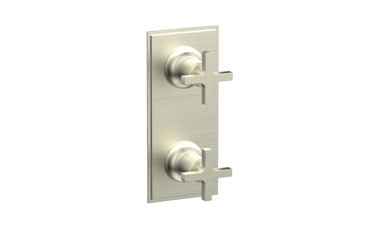 Phylrich HEX MODERN Cross Handle Pair Trim Set for Thermostatic Control with Volume Control or Diverter