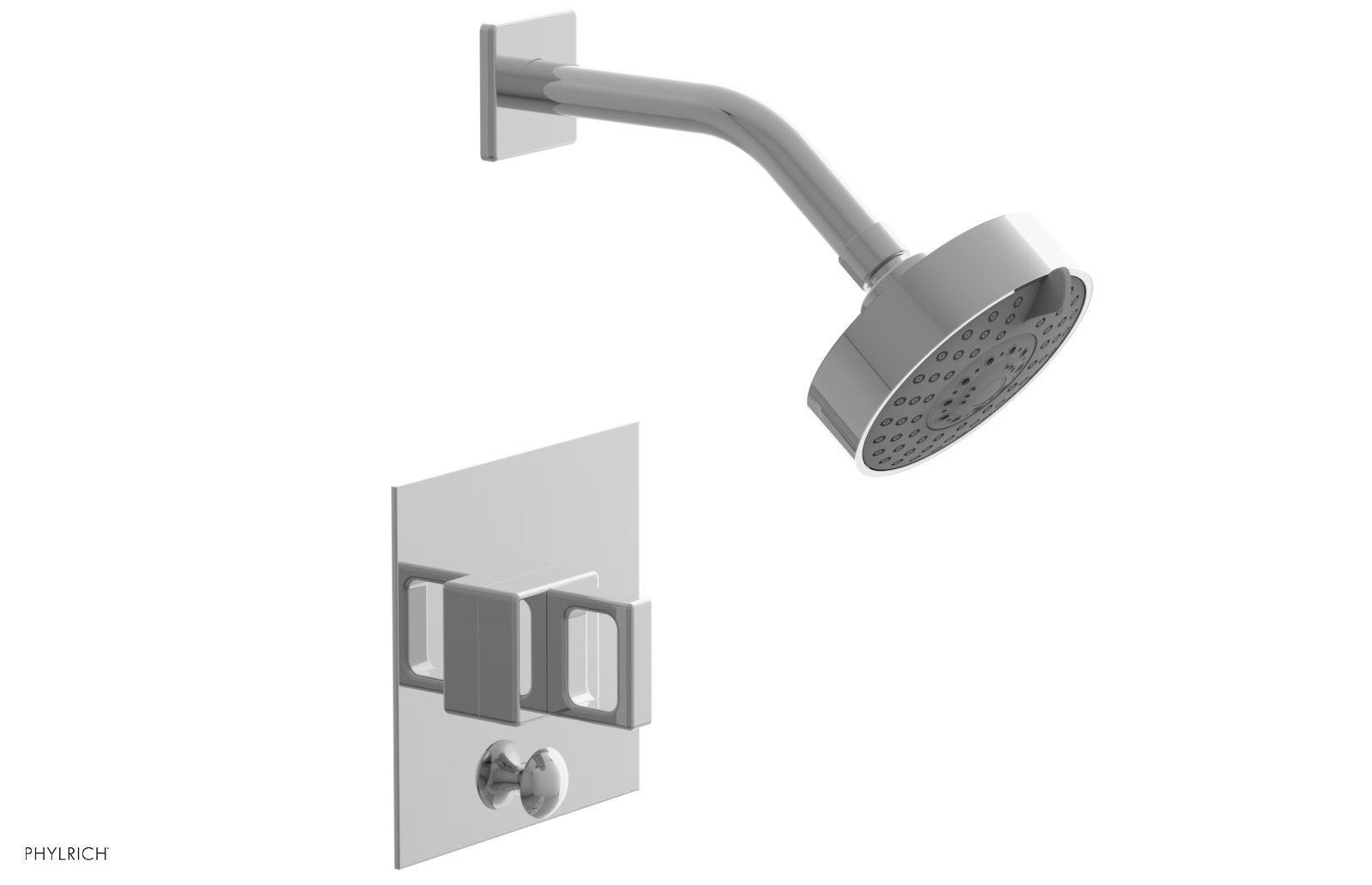 polished chrome shower set